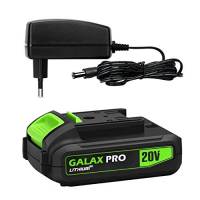 GALAX PRO 20V MAX 1.3Ah Batteria Agli Ioni di Litio e Caricabatterie Rapido, Batteria di Ricambio per Trapano Avvitatore a Batteria e Utensili Elettrici/ITGP-D6002
