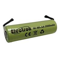 Batteria ricaricabile Ni-Mh Stilo AA 1,2V 2000mAh con linguette lamelle terminali a saldare per pacco pacchi batteria