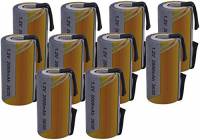 KIT 10 Batterie SC NI-CD 1,2V 2000mAh con Lamelle
