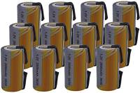 12 X Batteria Pila SC 2000mAh 2.0Ah Ni-Cd 1,2V con lamelle a saldare per pacchi batterie trapani torce allarmi