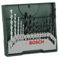 Bosch Set da 15 Pezzi di punte per metallo miste Mini-X-Line, legno, pietra e metallo, accessorio per trapano